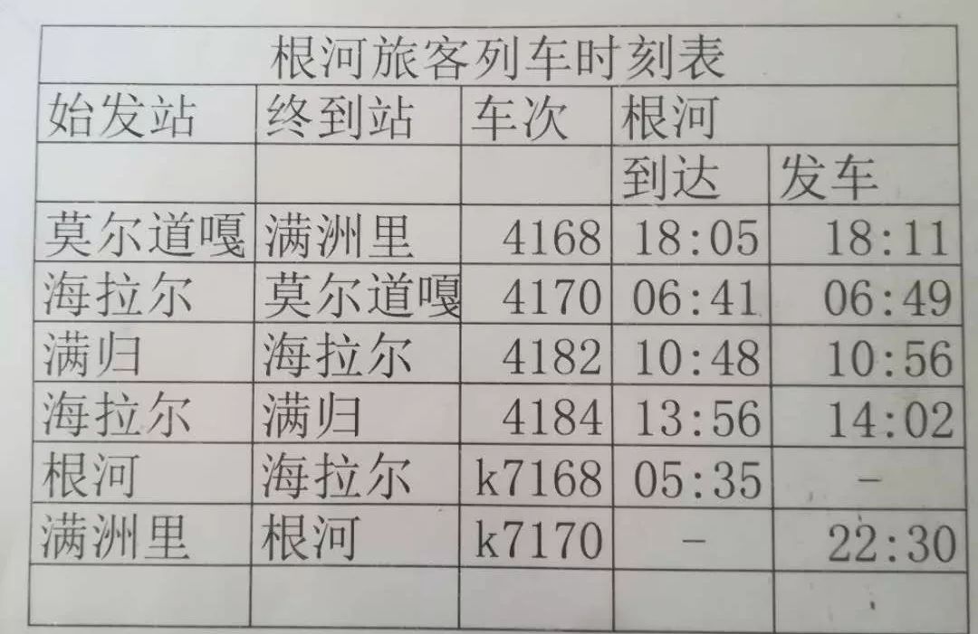 最新博克图列车时刻表详解与论述