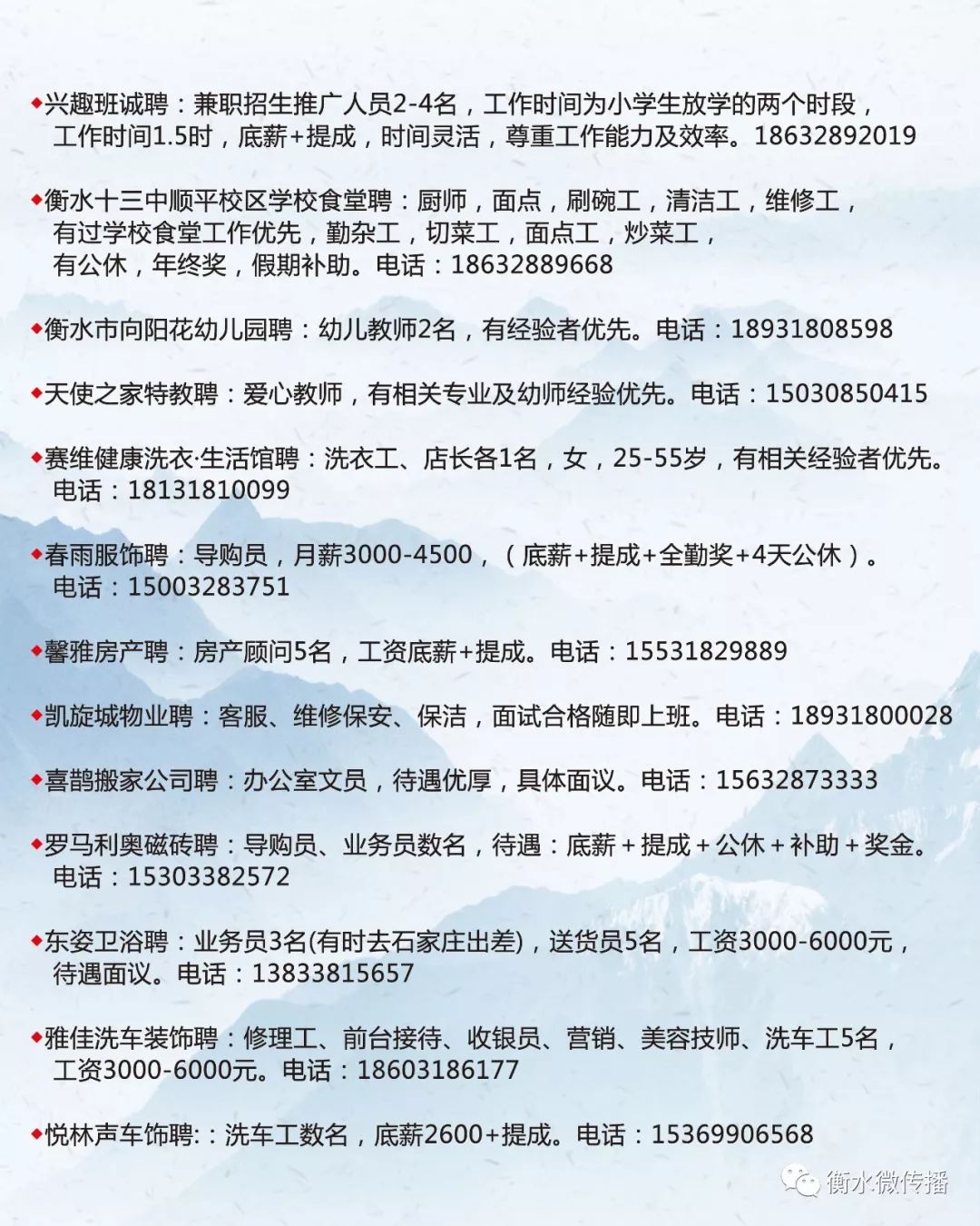 嵩明最新招聘信息汇总