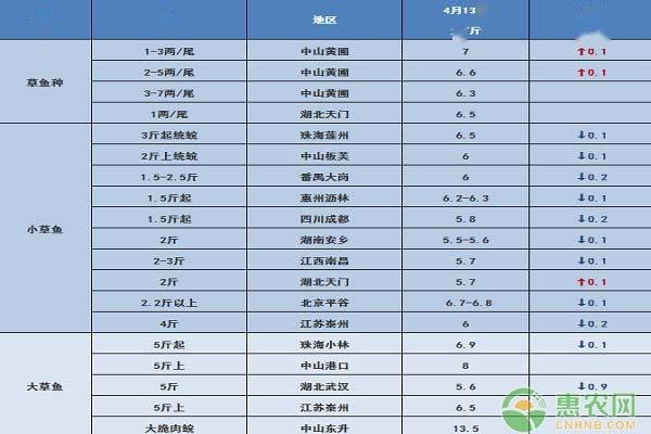 草鱼最新价格行情走势分析